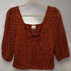 Burnt orange crop top